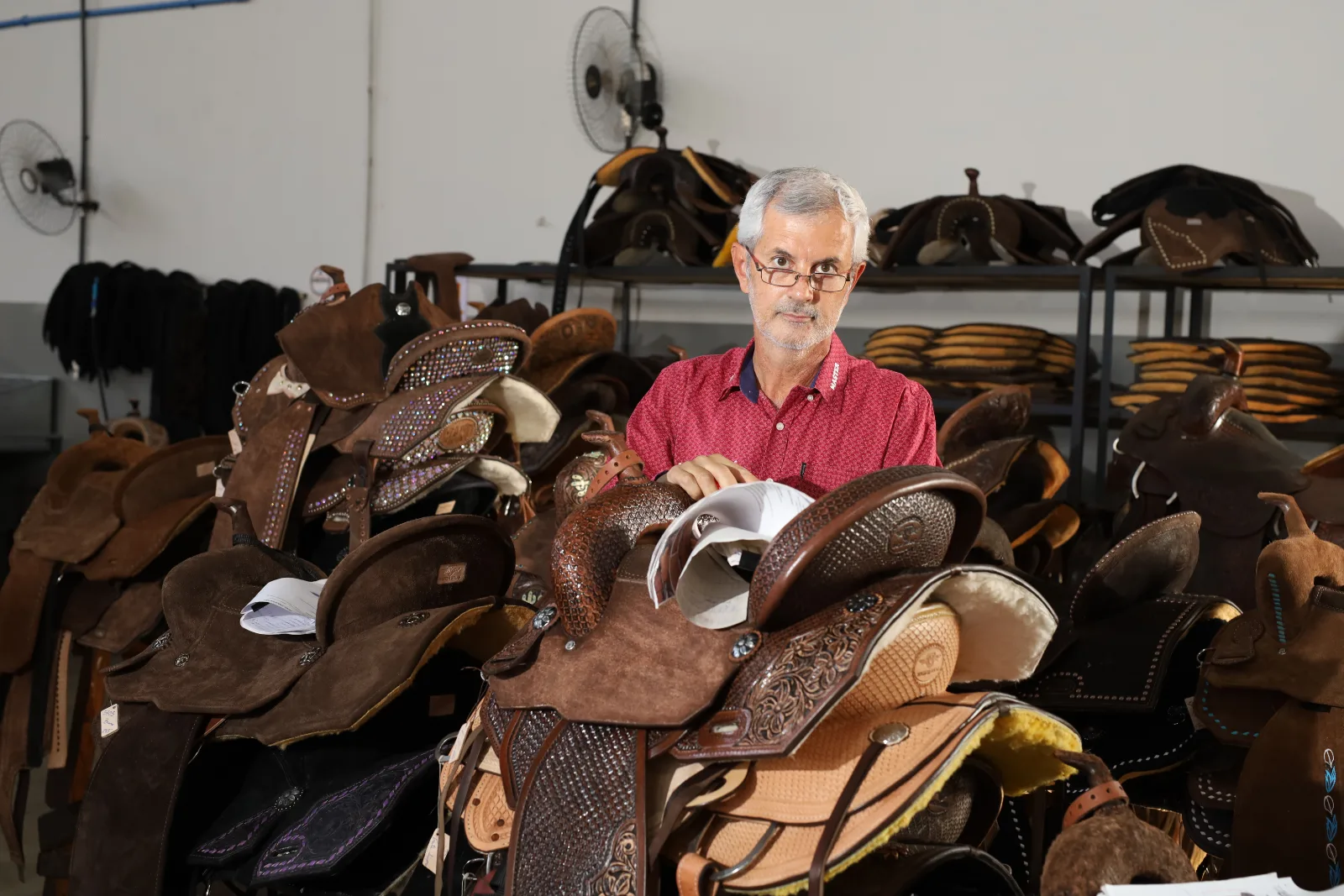 Marcio “Master” with handmade saddles